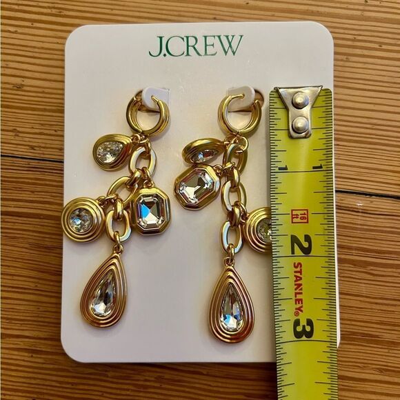 J. Crew Geometric Sparkle Drop Earrings. NWT. - Picture 7 of 7